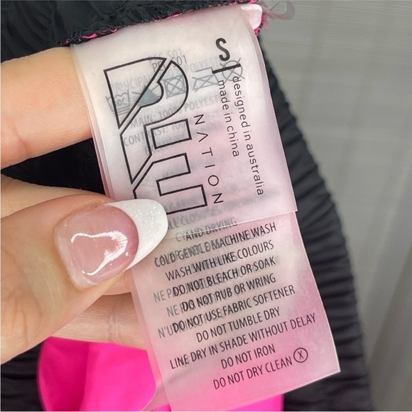 P.E Nation Pink and Orange Athletic Shorts Lightweight Elastic Waist - Picture 3 of 3